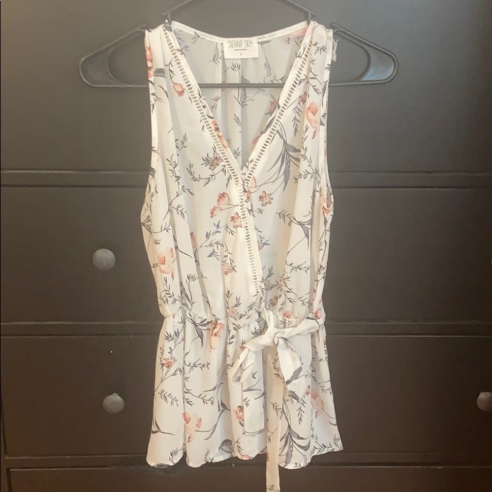 Flower print tank top.
